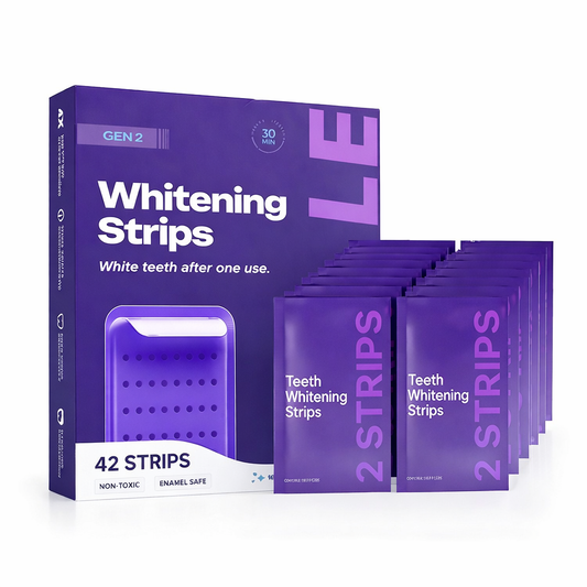 2026 Dr. Dent Purple Teeth Whitening Strips Enamel Care