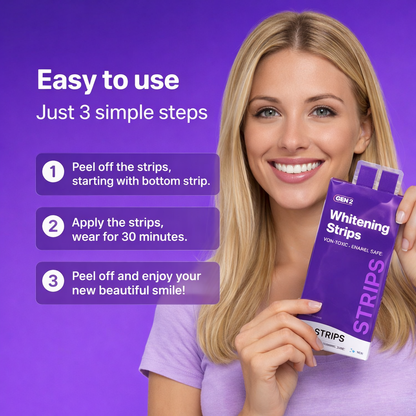 2026 Dr. Dent Purple Teeth Whitening Strips Enamel Care